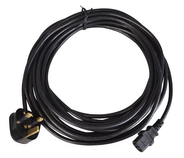 Mains Lead IEC Female to 13 Amp Plug 10m